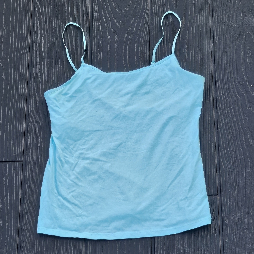 VTG 2 A Tee Mint Blue Tank – Built-In Bra, Adjustable Straps & Breathable Fabric